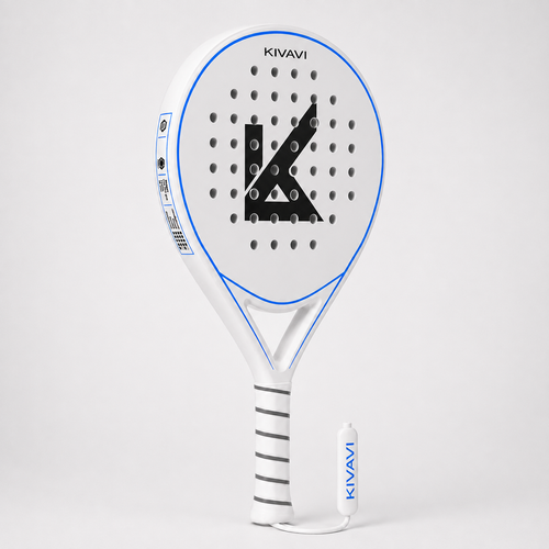 KIVAVI White Teardrop Padel Racket